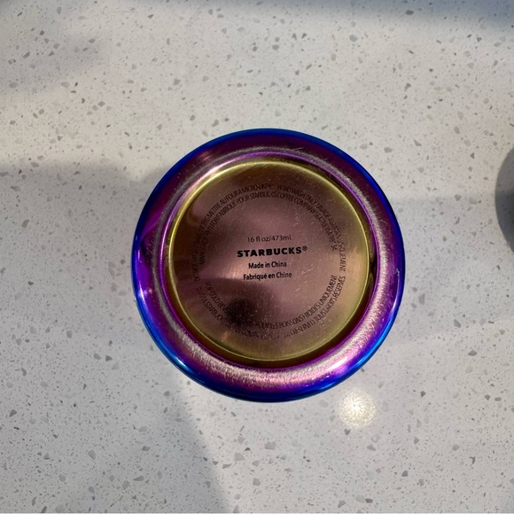 2016 Starbucks Iridescent 16oz Cold Drink Cup Stainless Steel Tumbler - Picture 5 of 7